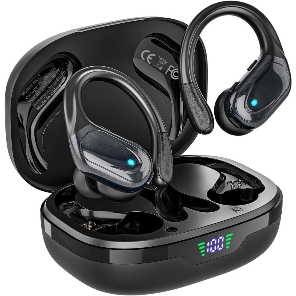Wireless Earbuds, Sports Bluetooth Headphones, 80Hrs Playtime Ear Buds with LED Power Display