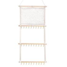 Organizador de acessórios de cabelo em madeira, branco, 105 x 38 x 1 cm