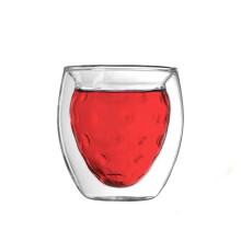 Cană de cafea din sticlă cu perete dublu, rezistentă la căldură, 230 ml