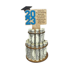 Suport de bani pentru absolvire din lemn 20x10cm