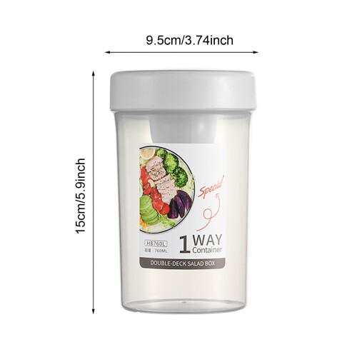 Κύπελλο σέικερ σαλάτας PP 360ml 560ml 760ml