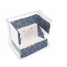 Babybed BIMBI CASUAL COLECHO DINOS - Wit/Blauw