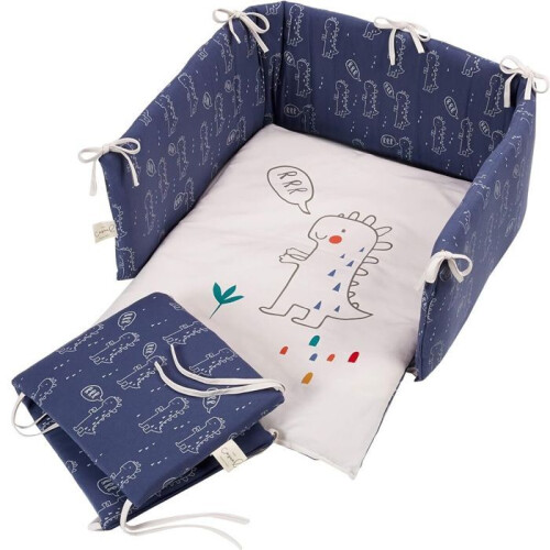 BIMBI CASUAL CO-SLEEPING Baby Bed - White/Blue 2
