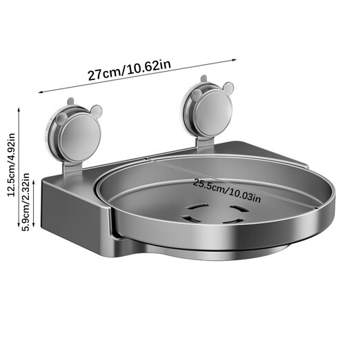 Efficient Suction Cup Rotating Organizers Tray For Kitchen-2 2