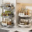 Efficient Suction Cup Rotating Organizers Tray For Kitchen-2 4
