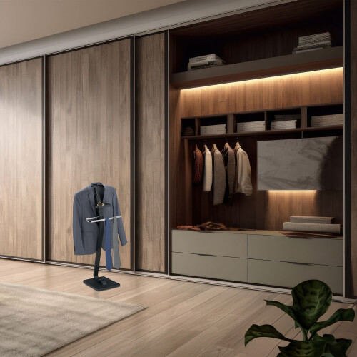 Valet Suit Stand with Hanger and Accessory Shelf 1