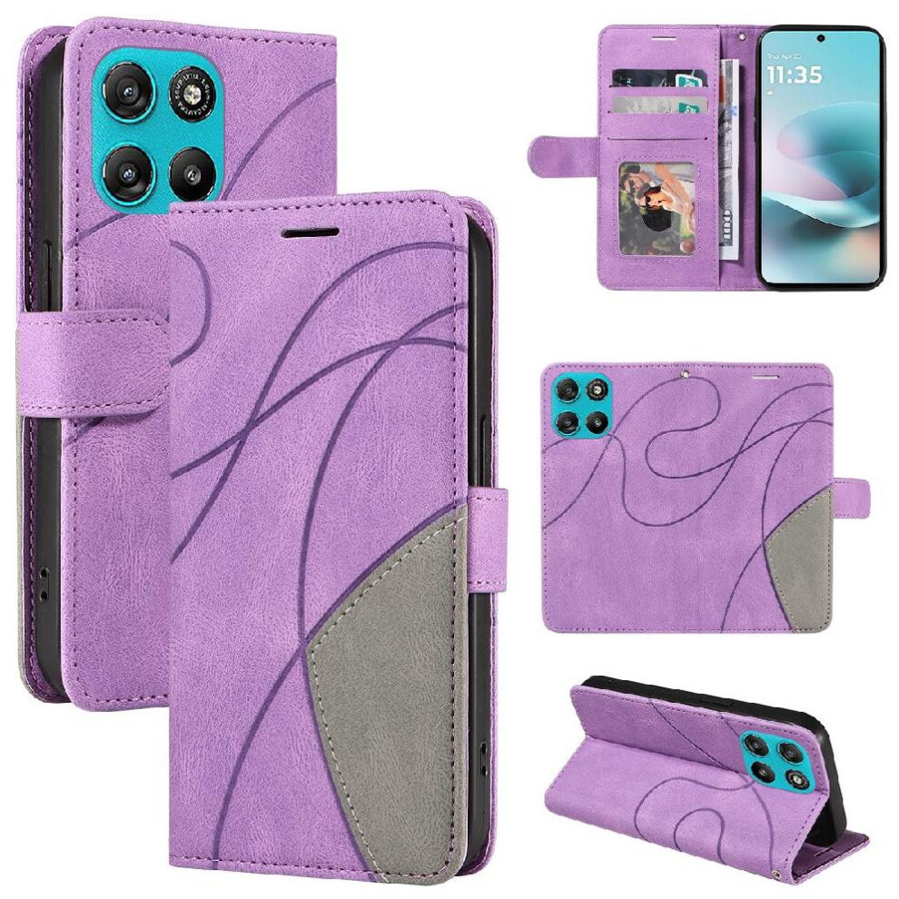Flip Case For Motorola Moto G67 Power 5G Kickstand Protective Leather Wallet With Card Slot Stand Flip Folio Book Stitching Color 764563806287