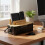 Bamboo Cable Organizer Box with Phone & Tablet Holders 2