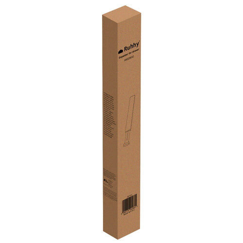 Adjustable Bamboo Drawer Organizer, White, 4-Pack 1