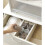 Adjustable Bamboo Drawer Organizer, White, 4-Pack 7