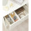 Adjustable Bamboo Drawer Organizer, White, 4-Pack 9