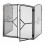 Iron Fireplace Screen, 3-Piece with Door 1