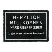 Coconut Doormat, 60x40 cm, Humorous Saying, Non-Slip