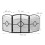 Iron Fireplace Screen, 3-Piece with Door 4