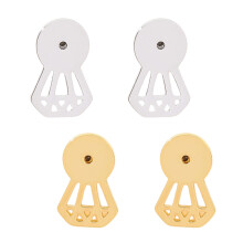4er-Pack elegante, verriegelbare Ohrring-Verschlüsse in-Weißgold