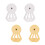 4Pieces Earring Backs Locking Earring Plugs-white gold 1