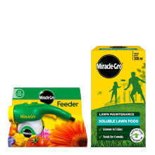 Miracle-Gro Feeder & 1kg Water Soluble Lawn Food Fertiliser