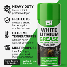 151 White Lithium Grease Long Lasting Protection 400ml