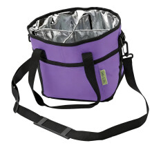 Cup Storage Holder With Front Pocket 4 Compartment Drink-Purple