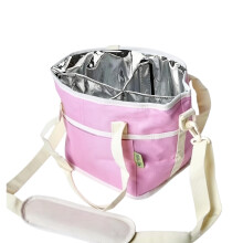 4 Compartment Thermal Drink Carriers Perfect For Outdoor-Pink