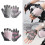 2pcs Breathable Biking Gloves Sun Protective-black gray M 3