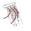 Chaînes de perles rouges confortables, broche à franges, 1