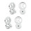 Lot de 4 fermoirs de boucles d'oreilles de remplacement,-Blanc 1