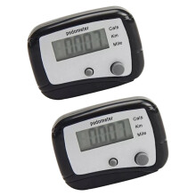 Petit podomètre numérique avec podomètre de marche à pince,-Noir