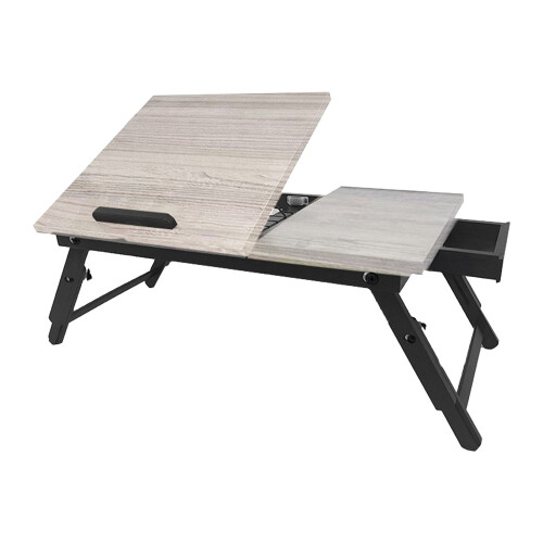Adjustable Laptop Table with Drawer - Tilting Top