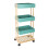 Bamboo 4-Tier Rolling Serving Trolley with Brakes 1