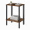 Industrial Side Table with 2 Shelves, Wood-Effect 1