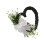 Decorative Heart Shape Wreath Plastic Safe Hanging-White 1
