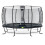 EXIT TOYS EXIT Elegant Trampoline 14ft with Economy Safety Net – Black 1