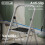 Oypla Oypla Foldable 4 Step Ladder Stepladder Non Slip Tread Safety Steel Step 3