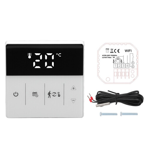 Intelligenter Thermostat mit Touchscreen, WLAN, 90–240 V