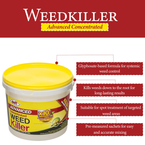 Doff Doff Advanced Concentrated Weed Killer Glyphosate 10 Single Use Sachet 80ml Each 1