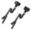 2Pc Secure Wrist Restraint with Clip Clasp for Easy-Black 1