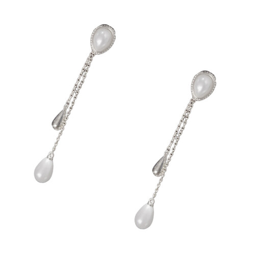 Stylish Waterdrop Crystal Drop Earrings Featuring-Gold-color