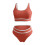Damen-Bikini-Sets mit hoher Taille, sportliche-deeppurple S 3