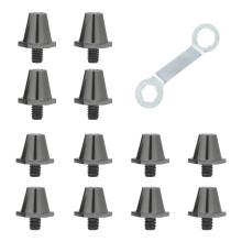 12er-Pack Aluminium-Fußballschuh-Spikes,-Schwarz