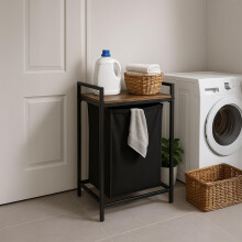 Wasmand met plank en uitneembare binnenvoering