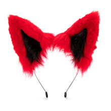 Bandeau de cheveux léger avec oreilles de loup, idéal pour-Rouge
