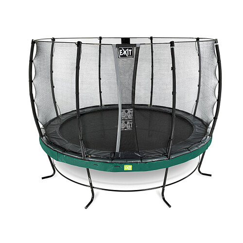 EXIT TOYS EXIT Elegant Trampoline 14ft with Economy Safety Net – Green 2