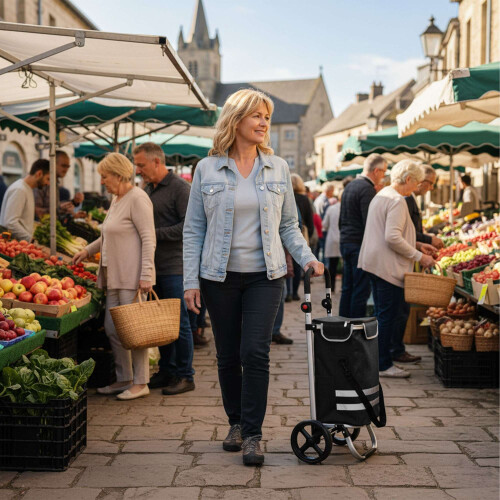 Foldable Shopping Trolley, 45L Capacity, Cooler Bag 1
