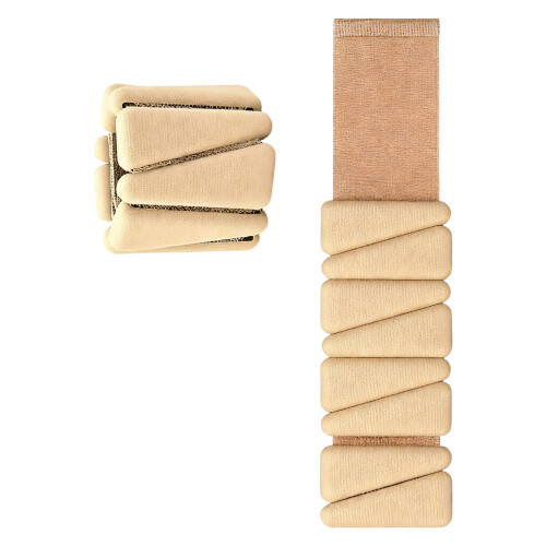1 Pair Comfortable Silicone Weighted Band Adjustable-Nude color