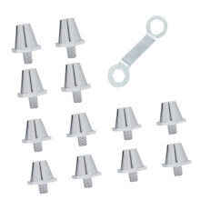 12lots Aluminium Voetbalschoen Spikes Voetbal Vervanging-zilver