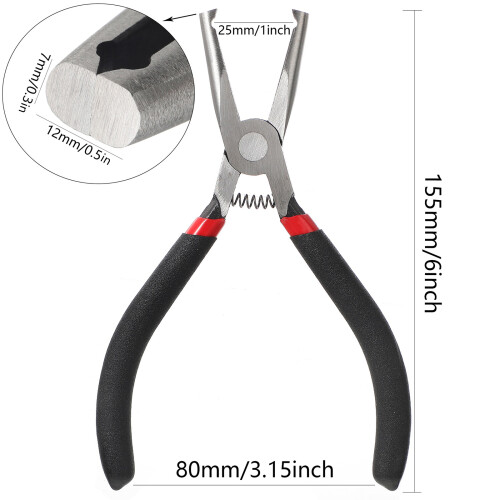 Pack of 6 Inch Fret Puller for Guitar with 2 Spacers 2