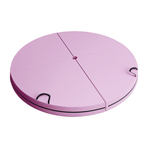 Tall Density Spongiform Exercise Mat Round Shape-Pink 120X120X5