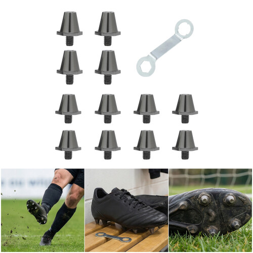 12pack Football Shoe Replacement Spikes Studs Aluminum-Red 2