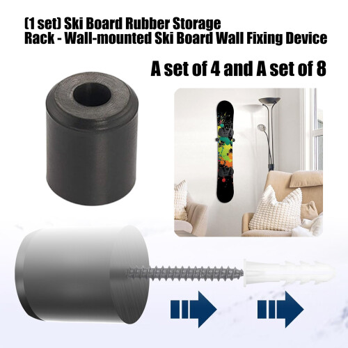Ski Board Wandmontage Display Rack Rubber Snowboard-8 pakje 2